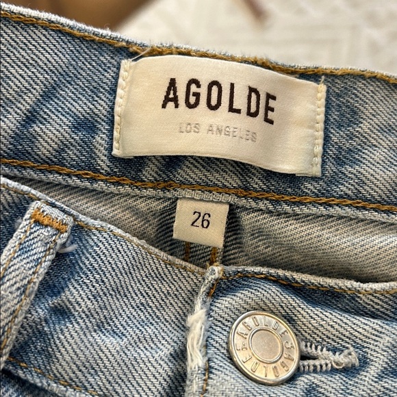Agolde Lana High Waist Straight Denim in Curio - Picture 3 of 9